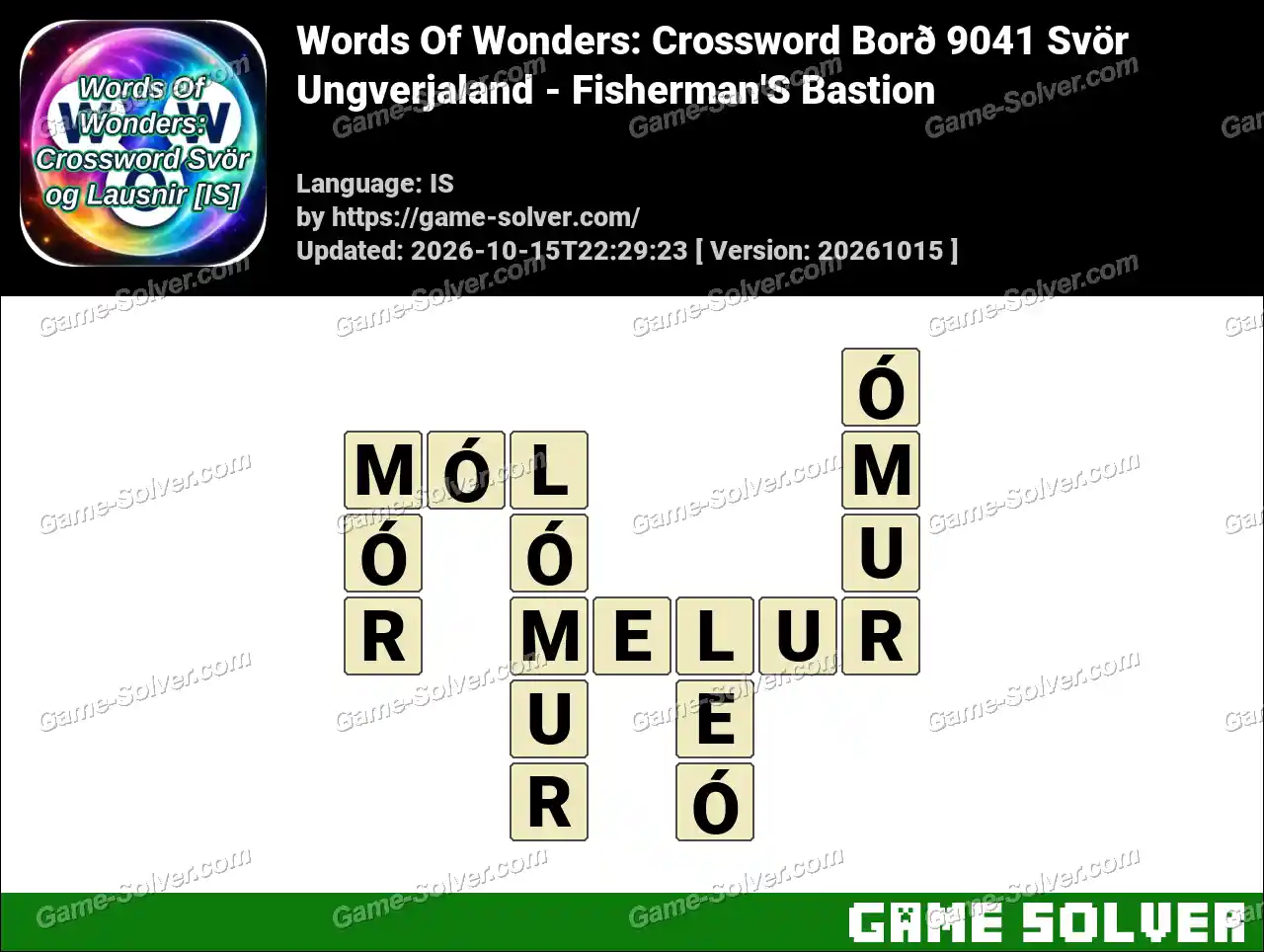 Words Of Wonders: Crossword Borð 9041 Svör – Ungverjaland – Fisherman’S Bastion
